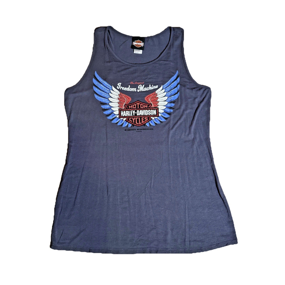 Harley Davidson Ladies Tank Top Grey Size Large